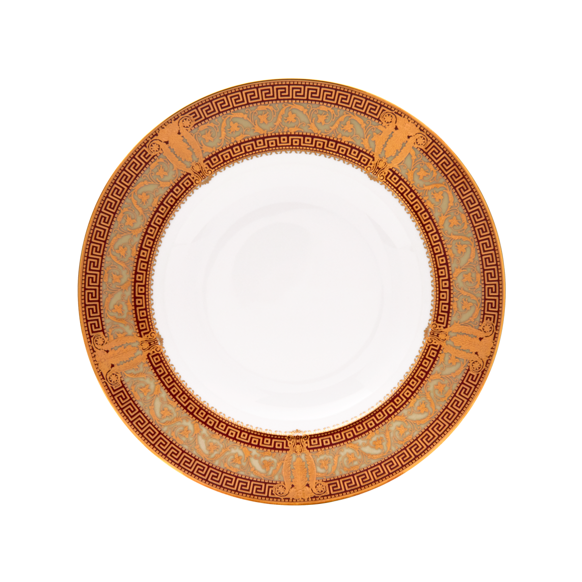 haviland-limoges-salon-murat-assiette-creuse-aile-cerise-or image 1