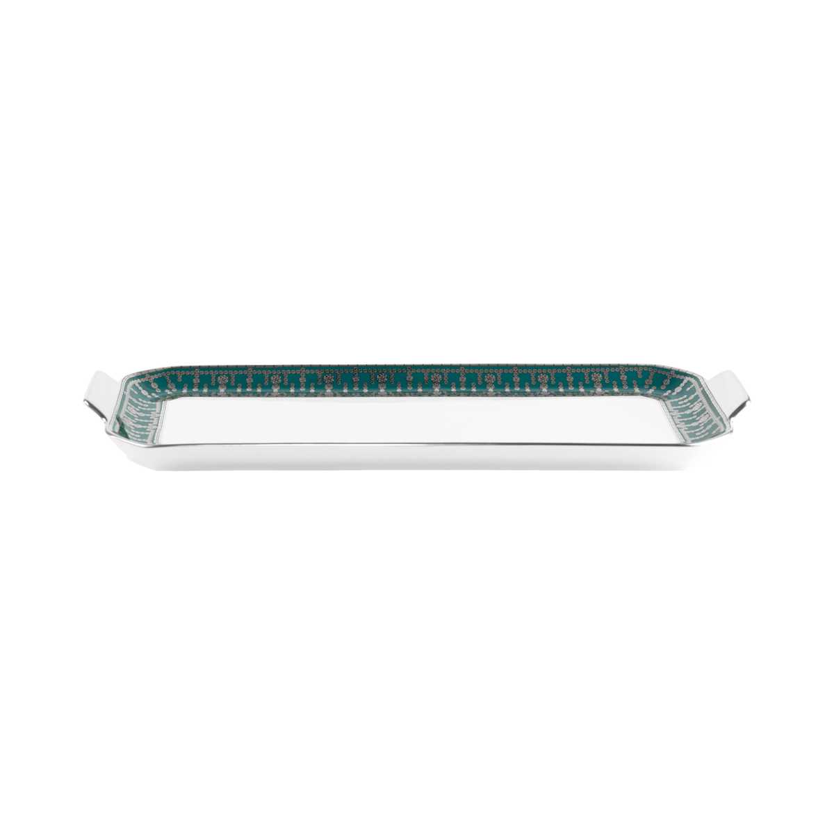haviland-limoges-tiara-bleu-paon-platine-kuchenplatte image 2