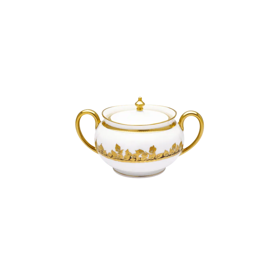 haviland-limoges-feuille-d-or-zuckerdose-porzellan-gold image 1