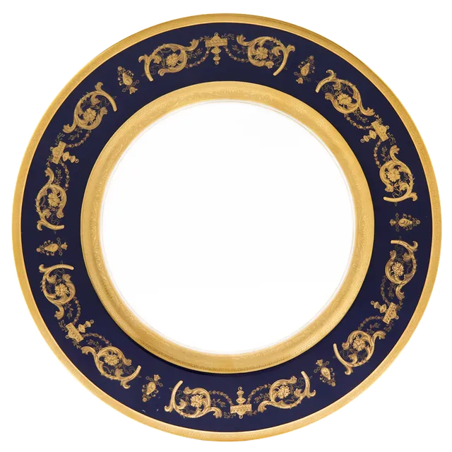 haviland-limoges-imp-rator-bleu-de-four-gold-pr-sentationsteller image 1