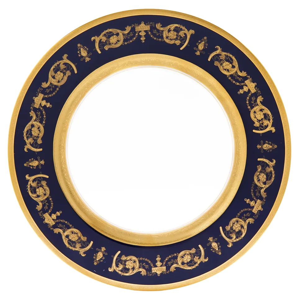 haviland-limoges-imp-rator-bleu-de-four-gold-pr-sentationsteller image 1