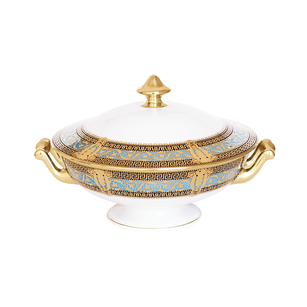 haviland-limoges-salon-murat-gem-sesch-ssel-legumier-himmelblau-gold image 1