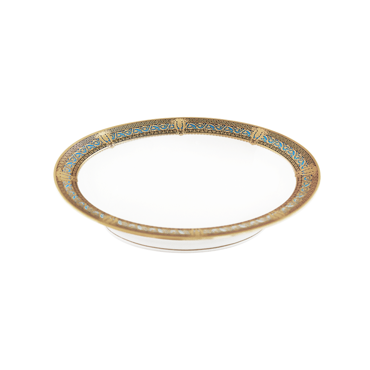 haviland-limoges-salon-murat-bleu-ciel-or-porzellan-compotier-fu-schale image 1
