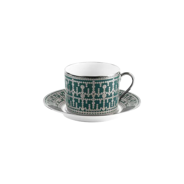 haviland-limoges-tiara-bleu-paon-platine-fr-hst-ckstasse-mit-untertasse image 1