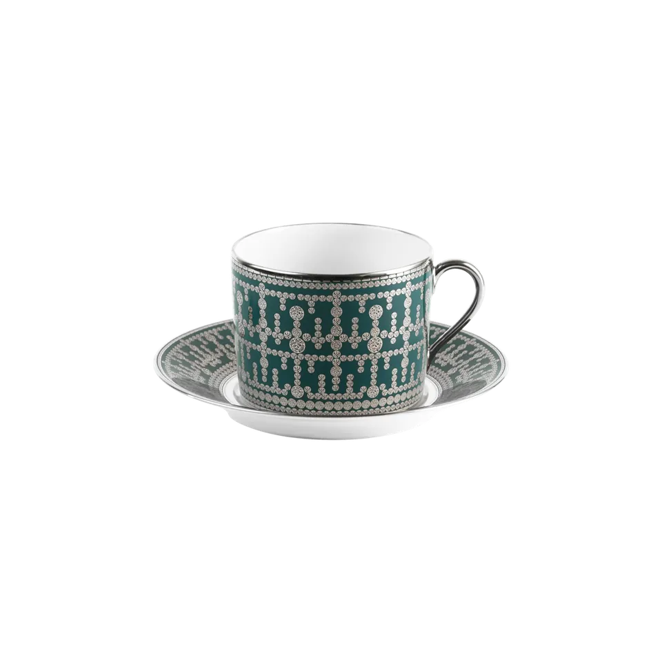 haviland-limoges-tiara-bleu-paon-platine-fr-hst-ckstasse-mit-untertasse image 1