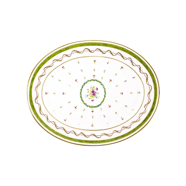 haviland-limoges-vieux-paris-vert-ovale-porzellan-platte image 1