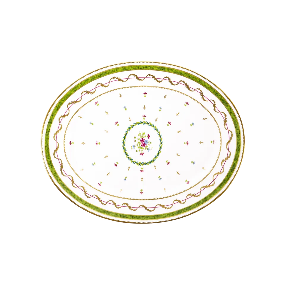 haviland-limoges-vieux-paris-vert-ovale-porzellan-platte image 1