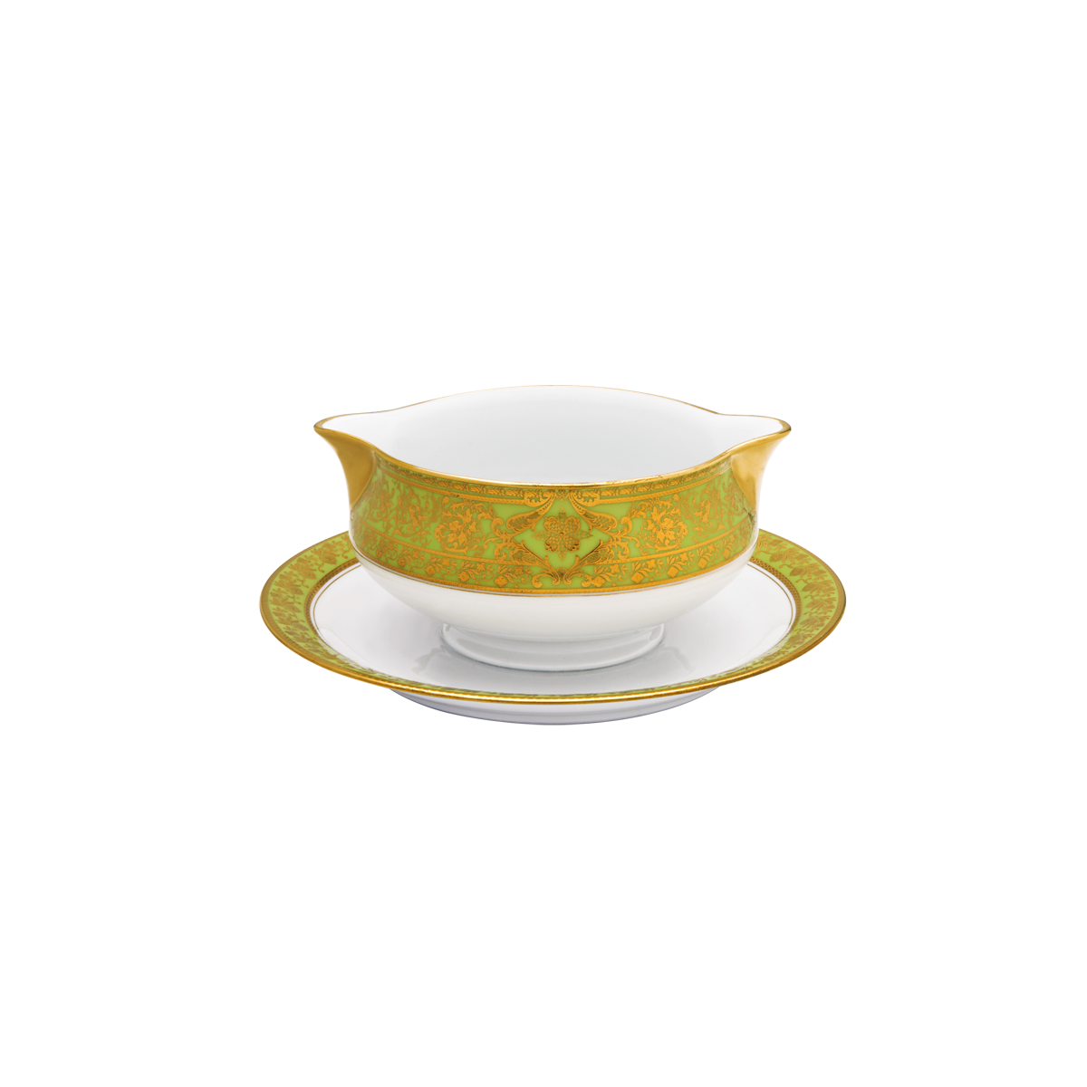haviland-limoges-matignon-apfelgr-n-gold-sauciere image 1