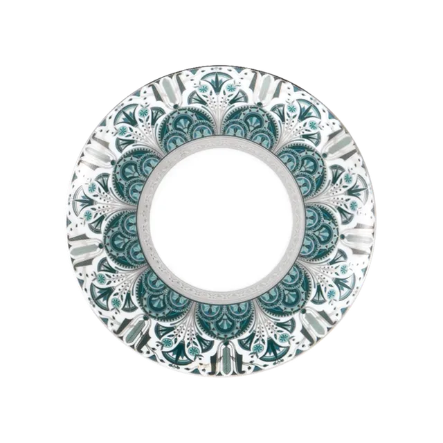 haviland-limoges-assiette-r-ves-du-nil-vert-platine-dessertteller-21cm image 1