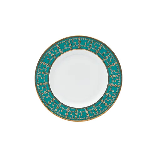haviland-limoges-tiara-bleu-paon-gold-brotteller-aus-porzellan image 1