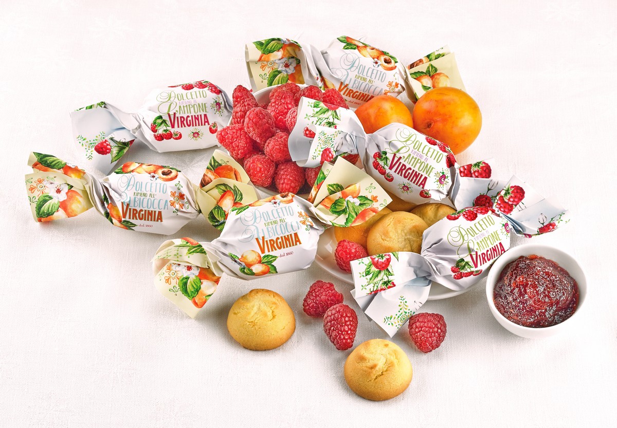 virginia-amaretti-frolle-ripiene-albicocca-lampone-450g image 1