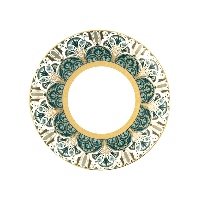 haviland-limoges-r-ves-du-nil-gr-n-gold-dessertteller image 1