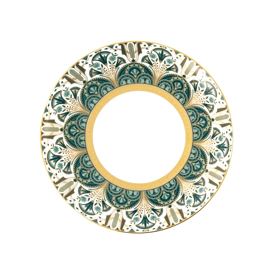 haviland-limoges-r-ves-du-nil-gr-n-gold-dessertteller image 1