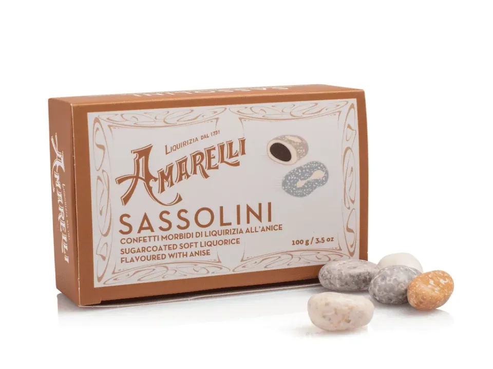 amarelli-sassolini-100-g-lakritz-dragees-mit-anis image 1