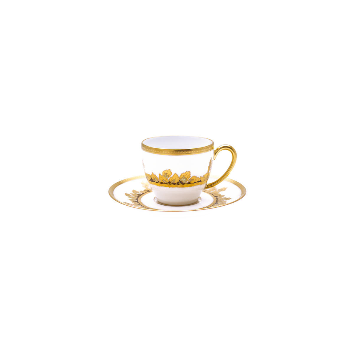 haviland-limoges-feuille-d-or-espressotasse-mit-untertasse image 1