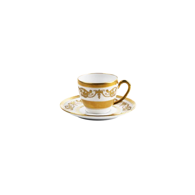 haviland-limoges-imp-rator-kaffeetasse-mit-untertasse-wei-gold image 1