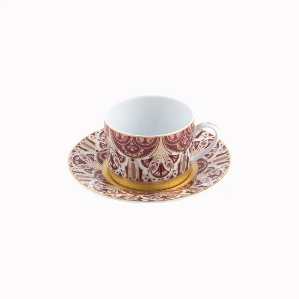 haviland-limoges-r-ves-du-nil-pourpre-or-teetasse-mit-untertasse image 1