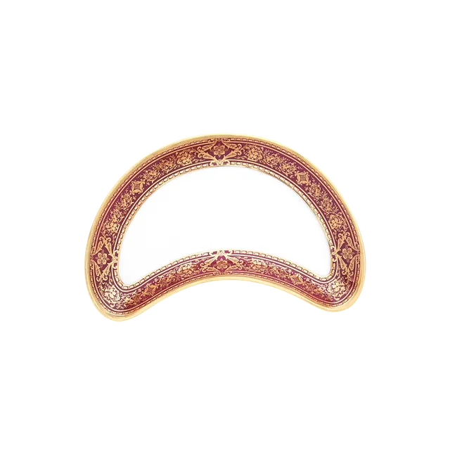 haviland-limoges-matignon-salatteller-halbmond-kirsch-gold-porzellan image 1