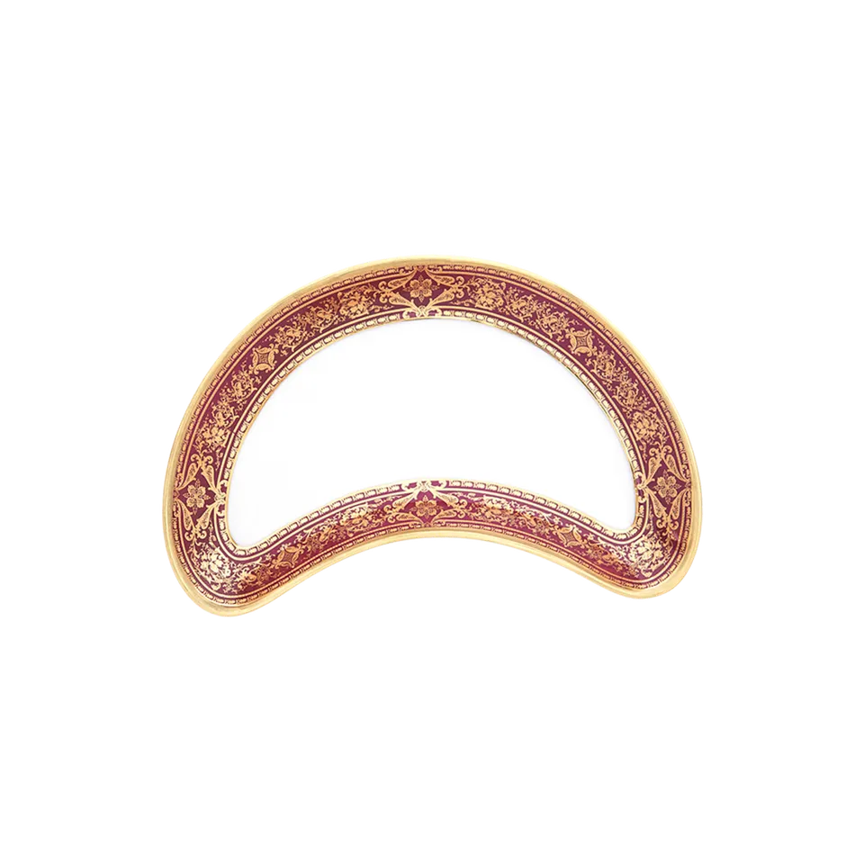 haviland-limoges-matignon-salatteller-halbmond-kirsch-gold-porzellan image 1