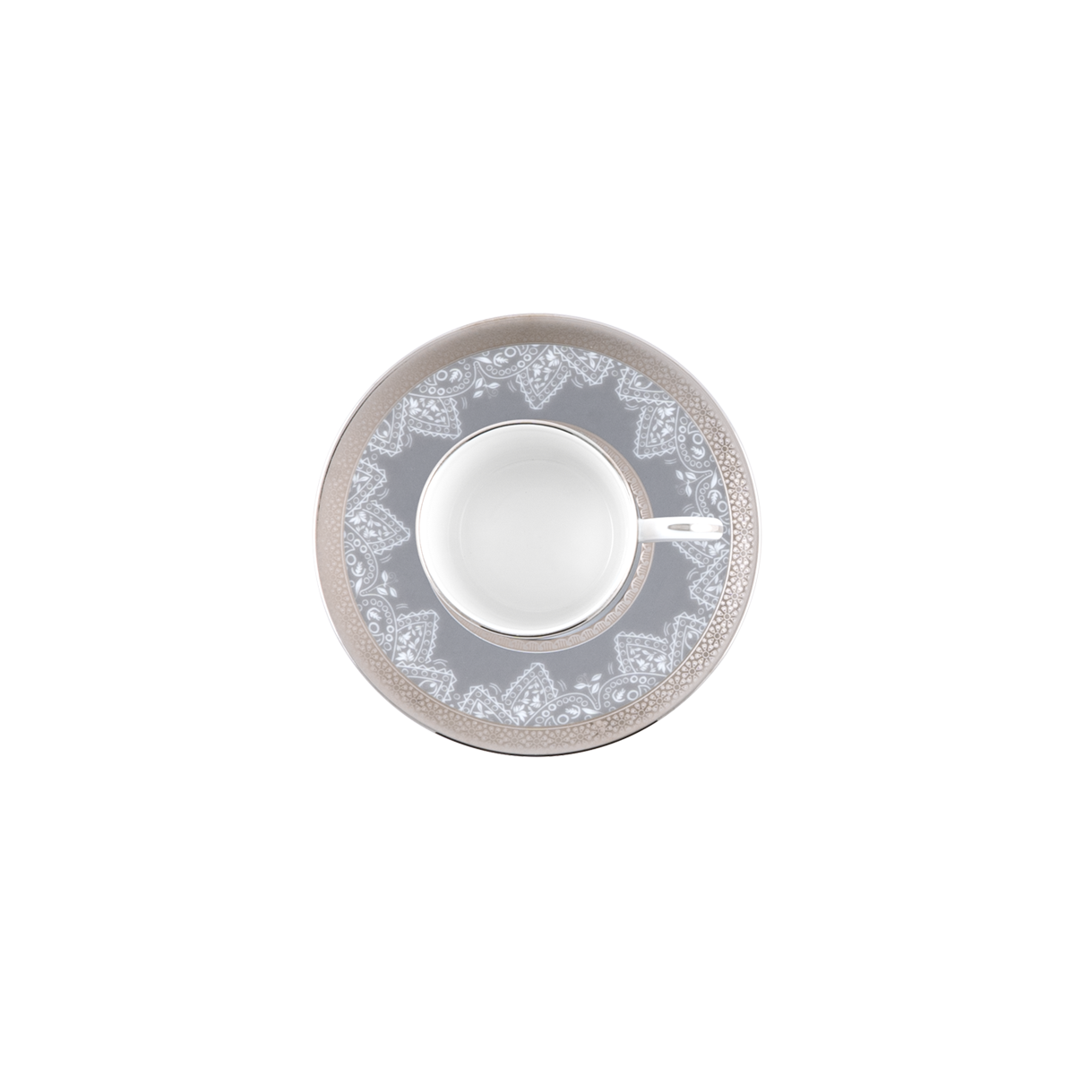 haviland-limoges-tasse-untertasse-romane-gris-espressotasse-porzellan image 2