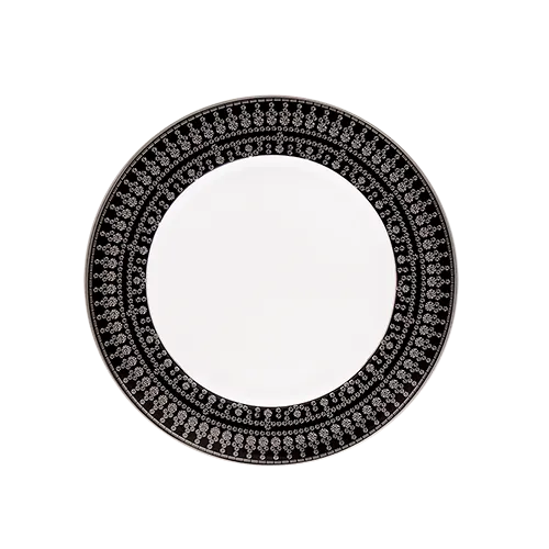 haviland-limoges-tiara-noir-platin-dessertteller image 1