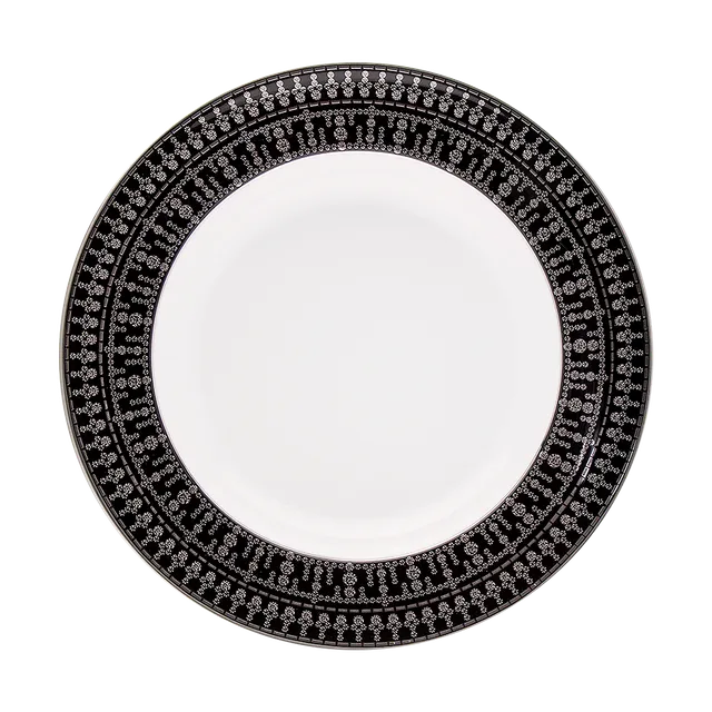 haviland-limoges-tiara-noir-tiefe-runde-platte-schwarz-platin image 1