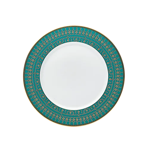 haviland-limoges-tiara-bleu-paon-or-dessertteller image 1