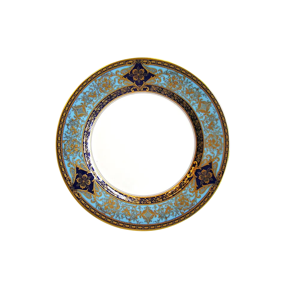 haviland-limoges-matignon-bleu-de-four-gold-kuchenteller image 1