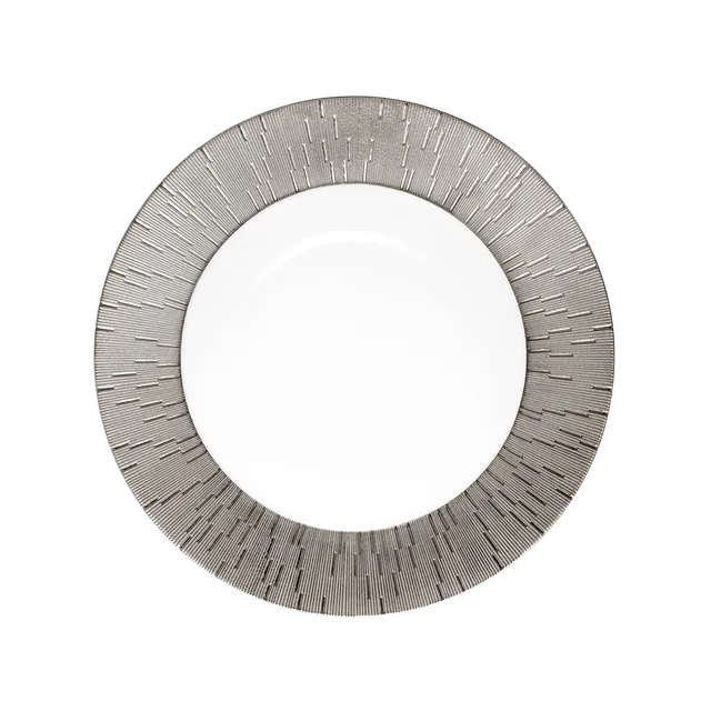 haviland-limoges-infini-blanc-platine-suppenteller-mit-fahne image 1