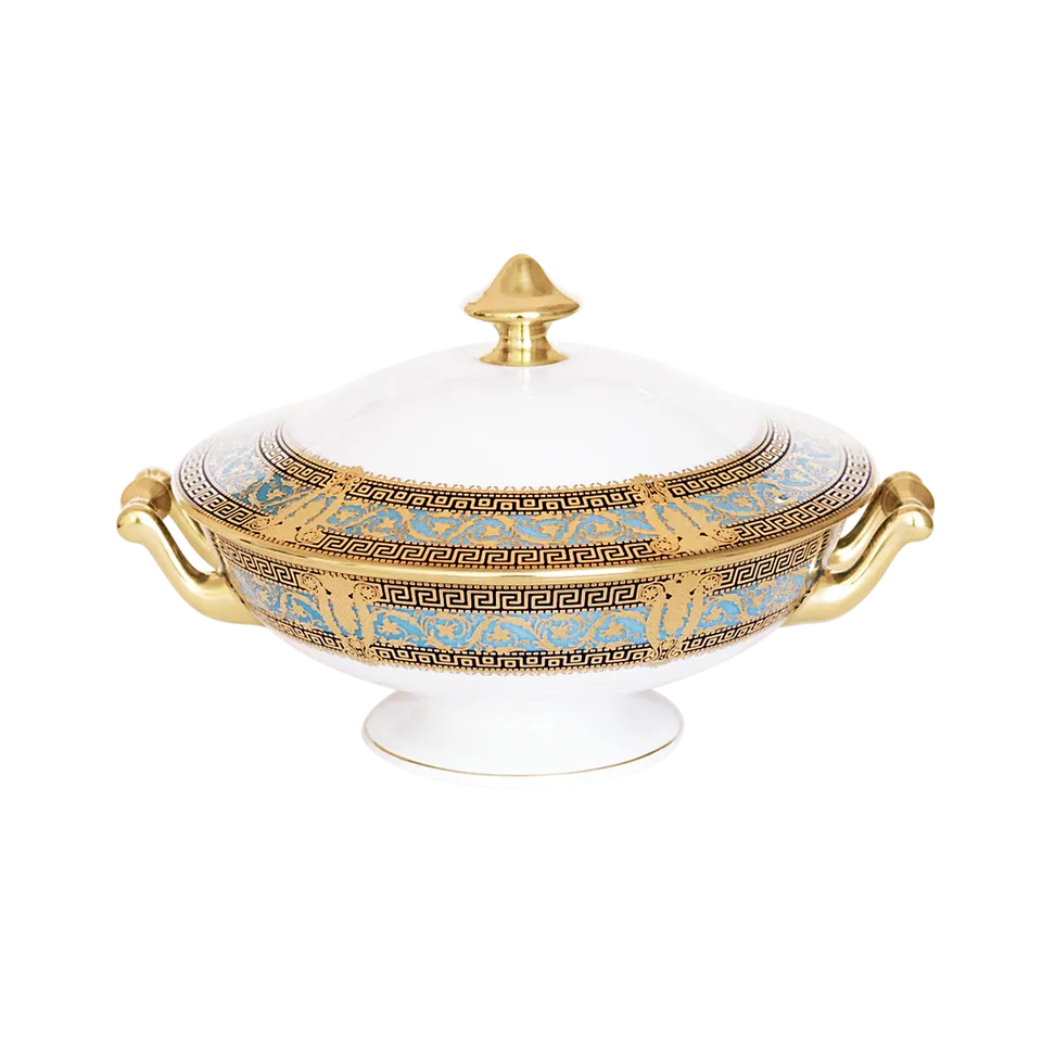 haviland-limoges-salon-murat-gem-sesch-ssel-legumier-himmelblau-gold image 1