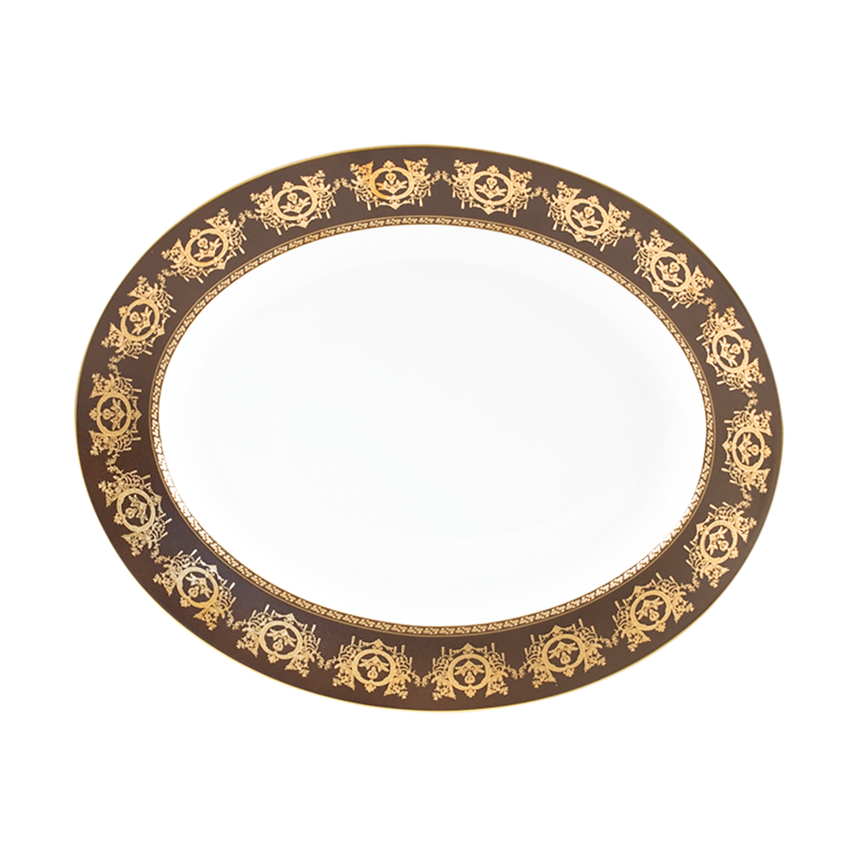haviland-limoges-ritz-imp-rial-ovale-platte-bronze-ritz-paris image 1