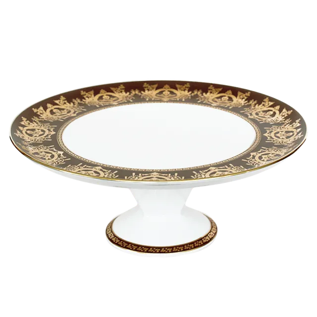 haviland-limoges-x-ritz-paris-ritz-imp-rial-bronze-tortenplatte-auf-fu image 1