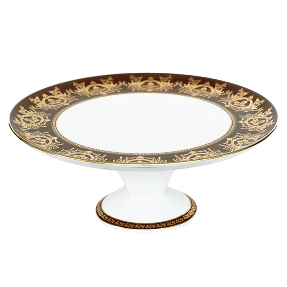 haviland-limoges-x-ritz-paris-ritz-imp-rial-bronze-tortenplatte-auf-fu image 1