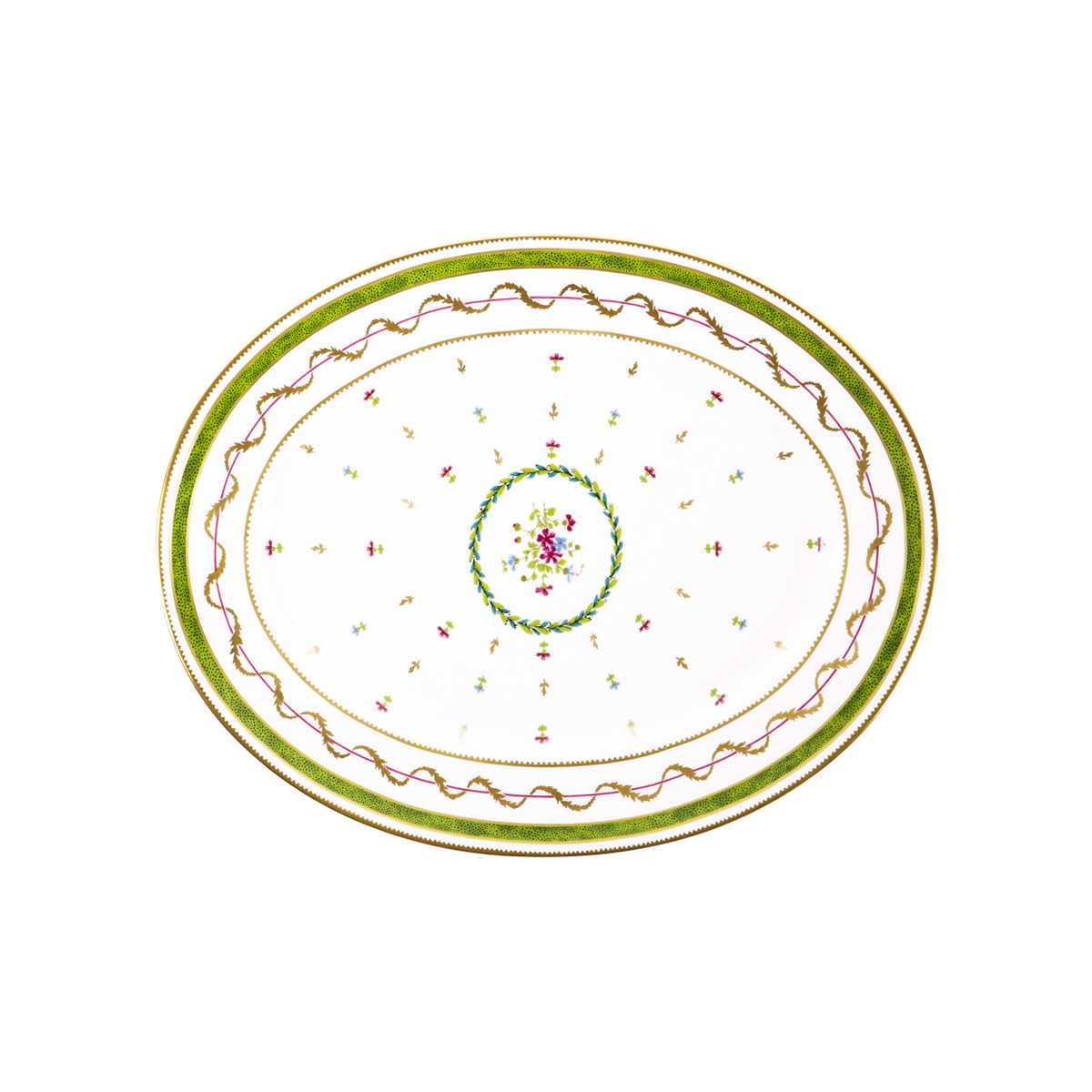haviland-limoges-vieux-paris-vert-ovale-porzellan-platte image 1