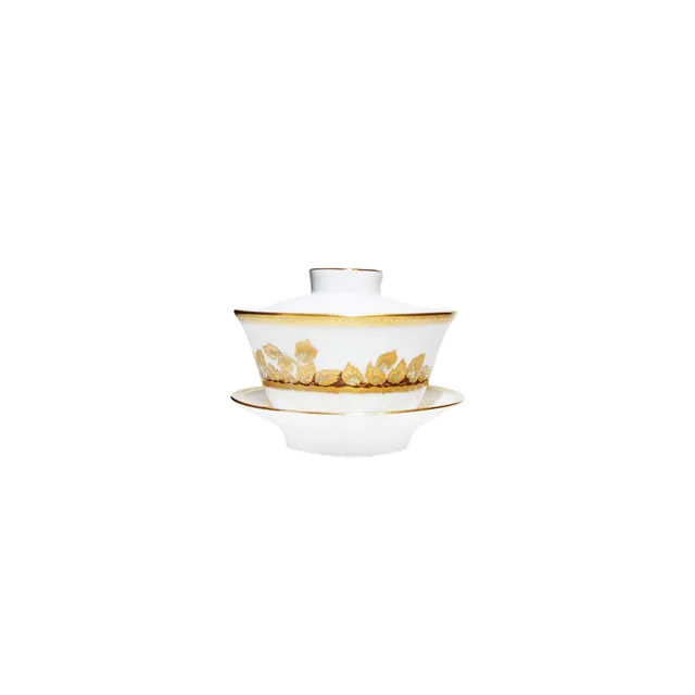 haviland-limoges-feuille-d-or-chinesische-teetasse-mit-untertasse image 1