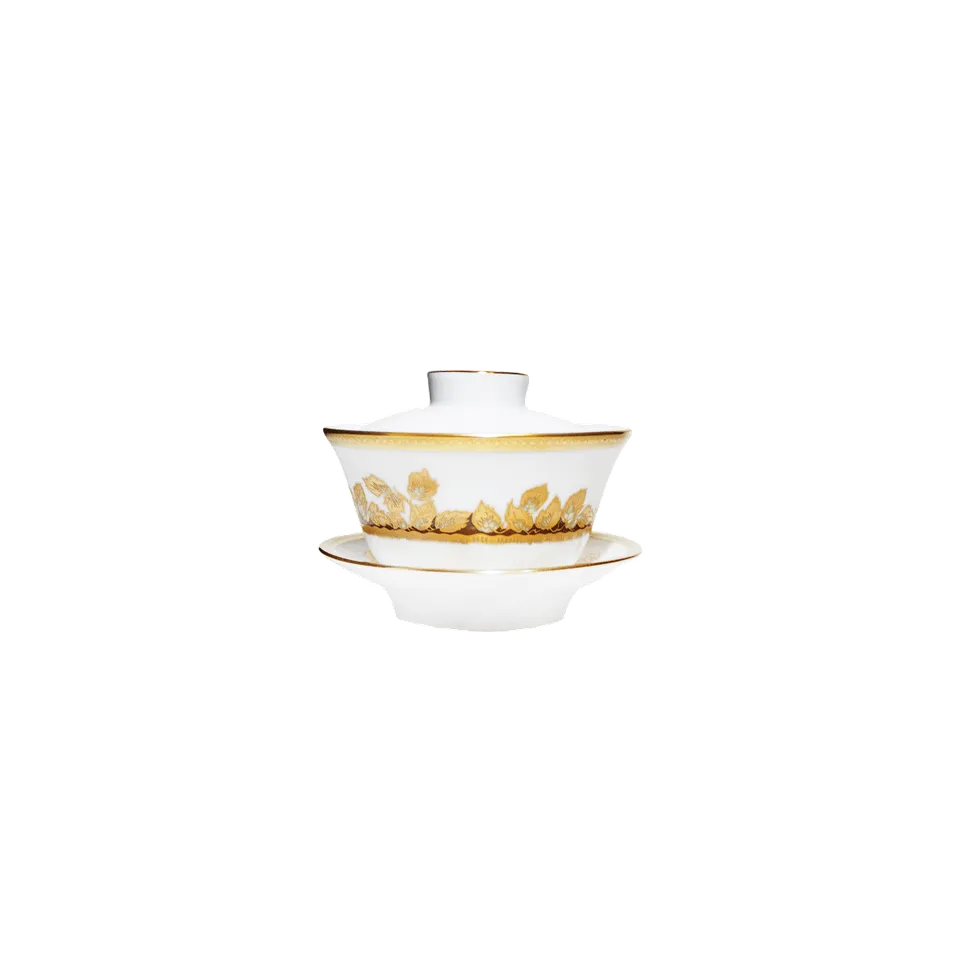 haviland-limoges-feuille-d-or-chinesische-teetasse-mit-untertasse image 1