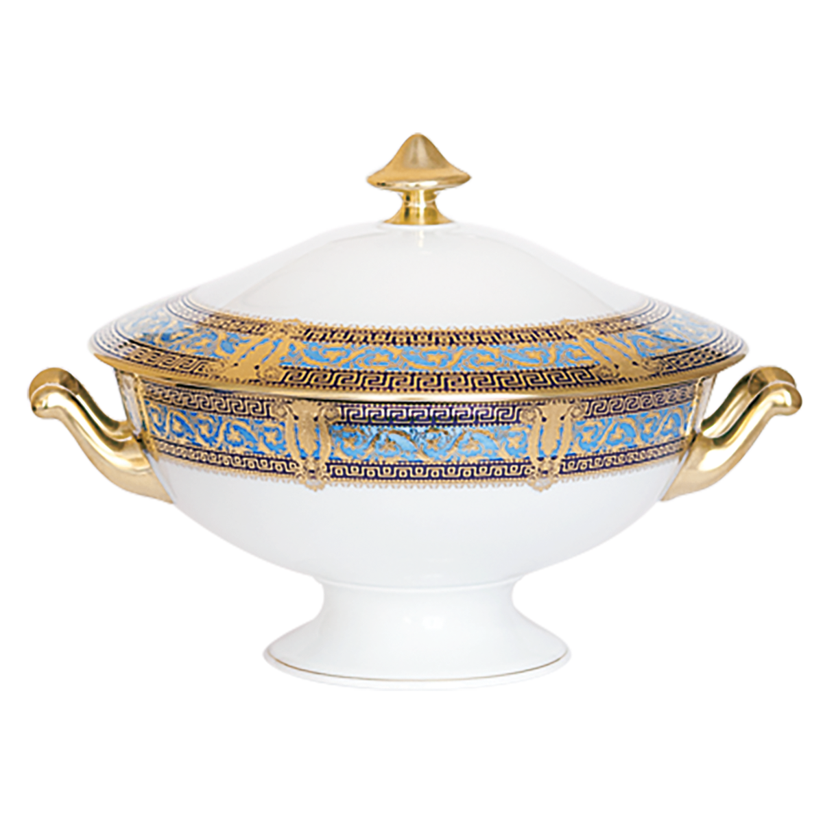 haviland-limoges-salon-murat-hellblau-gold-suppenterrine image 1