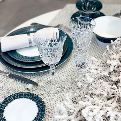 haviland-limoges-tiara-bleu-paon-platin-dessertteller image 2