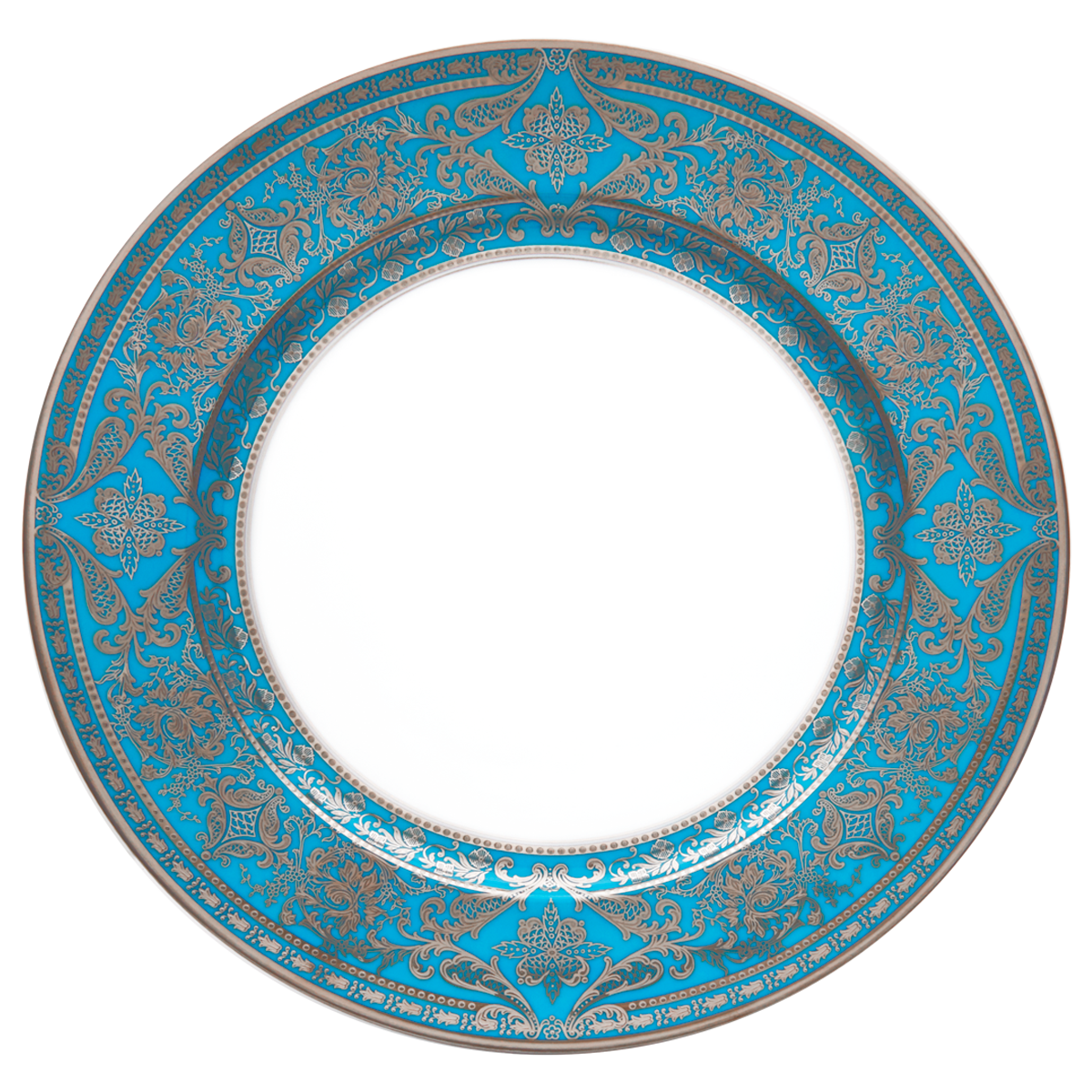 haviland-limoges-matignon-servierplatte-rund-bleu-piscine-platin image 1