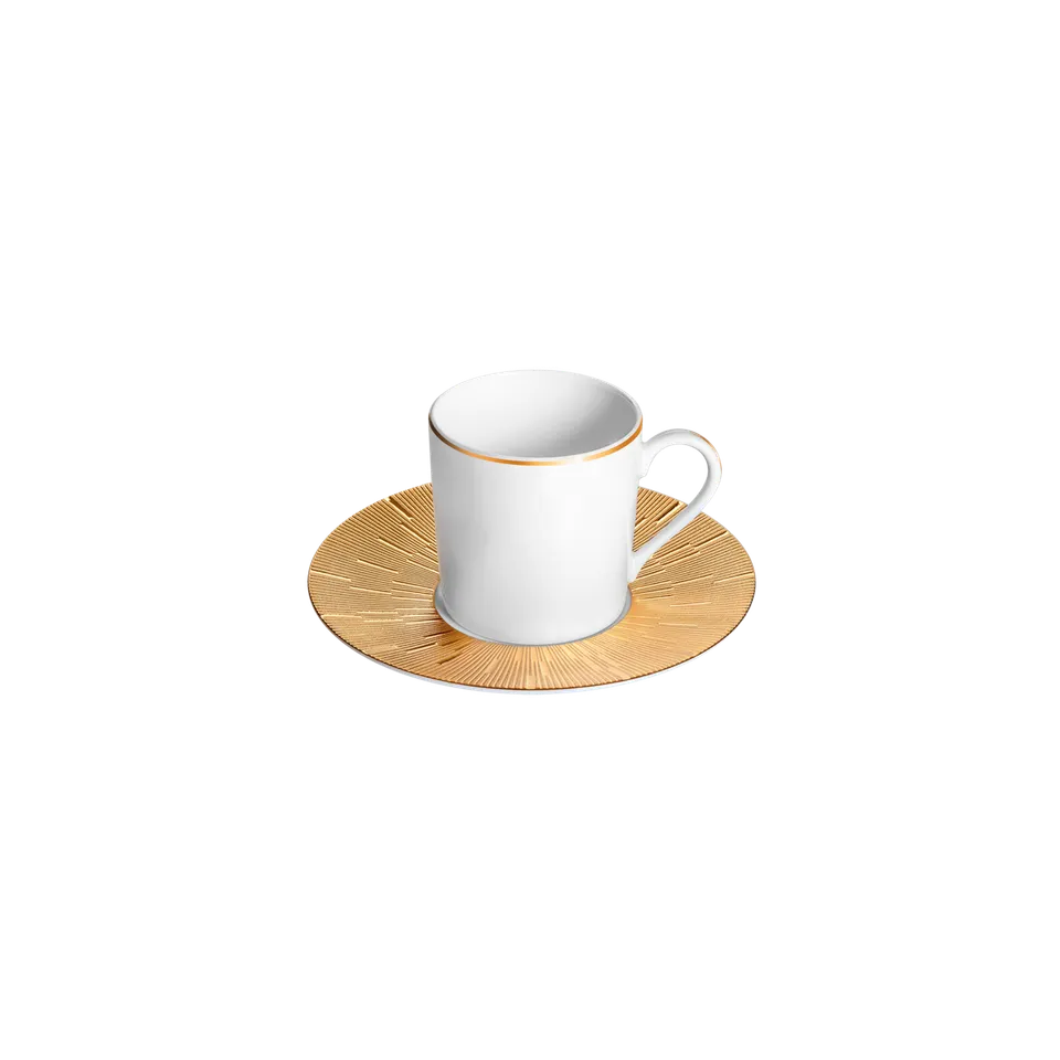 haviland-limoges-infini-or-kaffee-tasse-mit-untertasse image 1