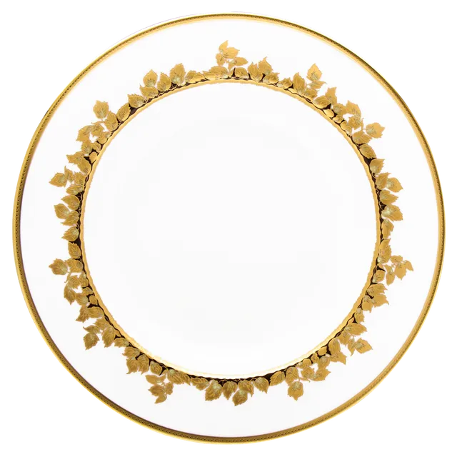 haviland-limoges-plat-tarte-feuille-d-or-porzellan-tarteplatte image 1