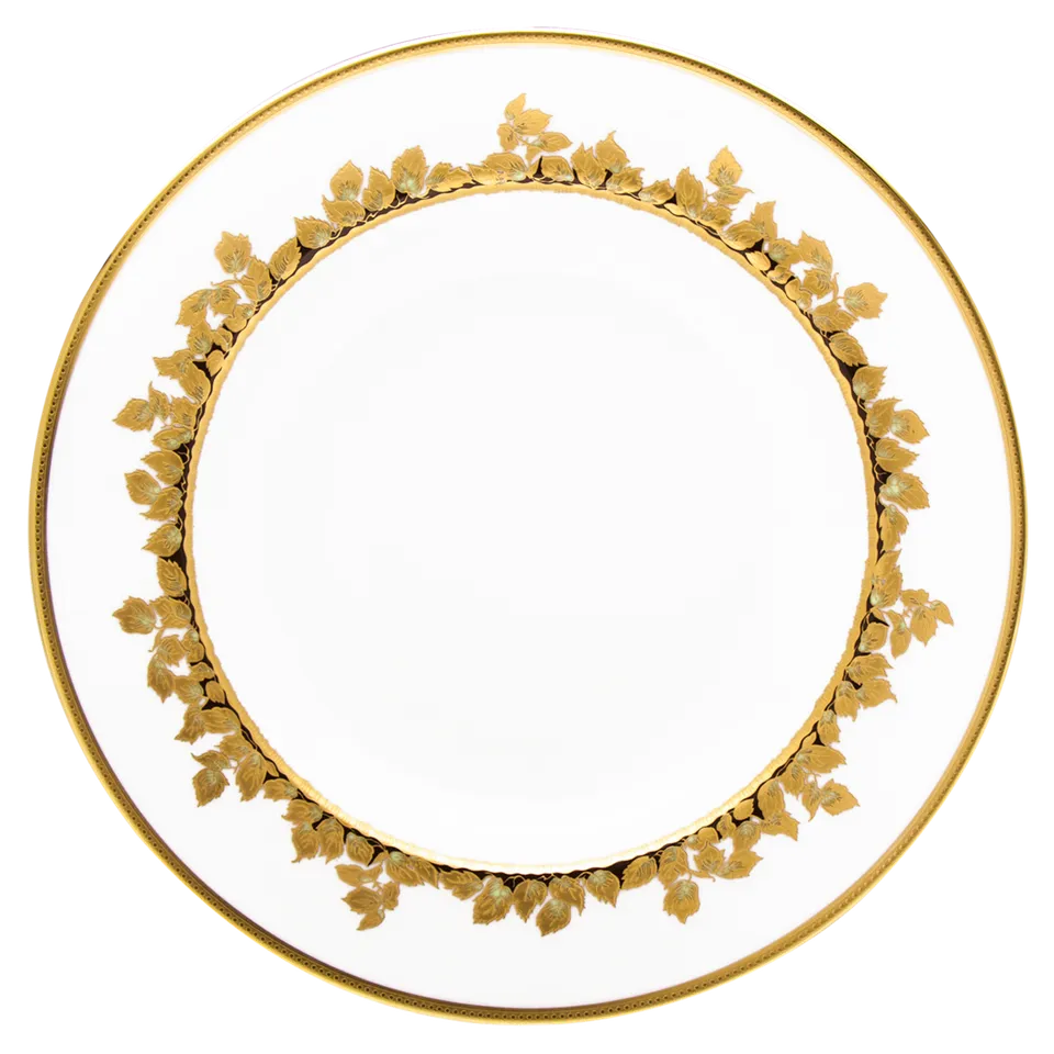 haviland-limoges-plat-tarte-feuille-d-or-porzellan-tarteplatte image 1