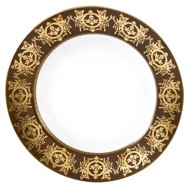 haviland-limoges-ritz-imp-rial-tiefe-runde-platte-bronze-ritz-paris image 1