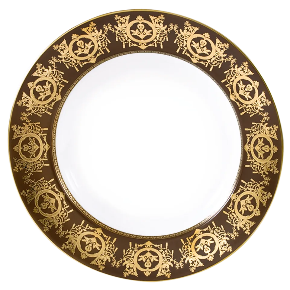 haviland-limoges-ritz-imp-rial-tiefe-runde-platte-bronze-ritz-paris image 1
