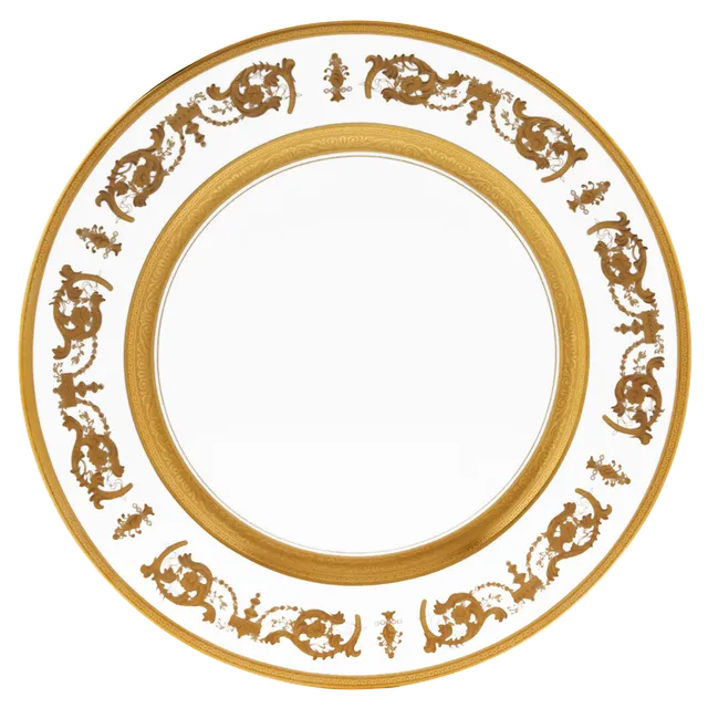 haviland-limoges-assiette-de-pr-sentation-imp-rator-blanc-or-platzteller image 1