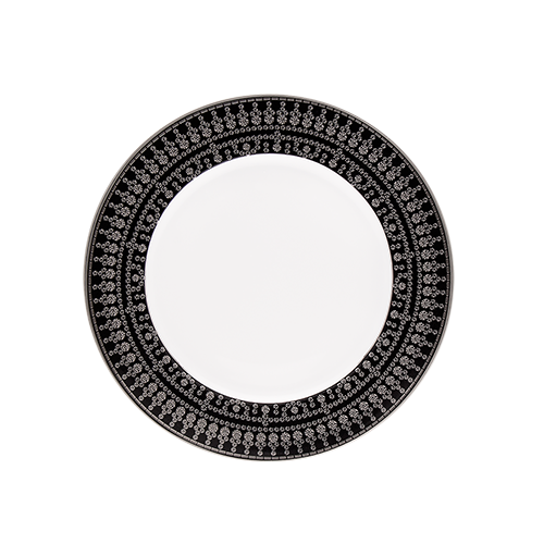 haviland-limoges-tiara-noir-platin-dessertteller image 1