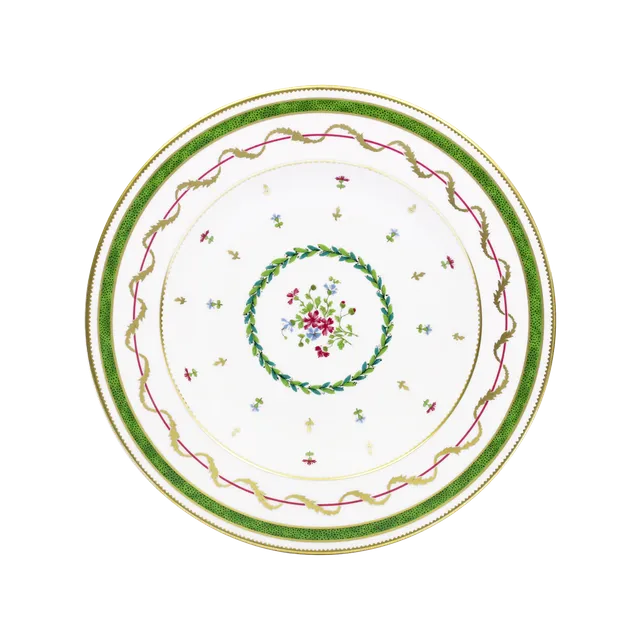 haviland-limoges-vieux-paris-vert-suppenteller-mit-fahne image 1
