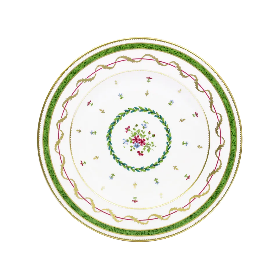 haviland-limoges-vieux-paris-vert-suppenteller-mit-fahne image 1