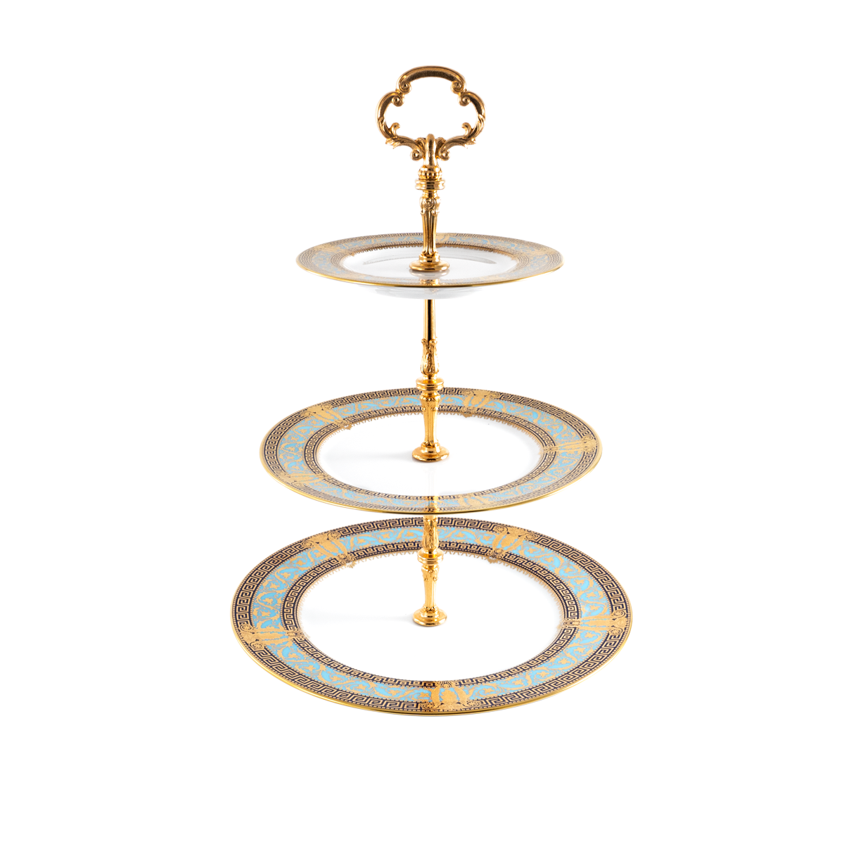 haviland-limoges-salon-murat-etagere-3-st-ckig-hellblau-gold image 1