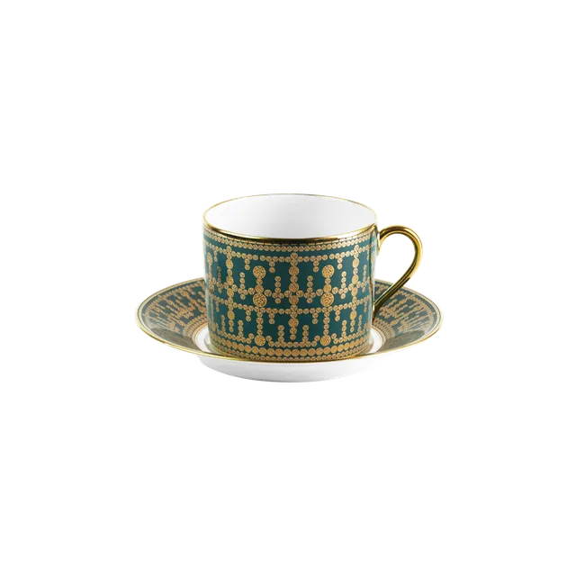 haviland-limoges-tiara-bleu-paon-fr-hst-ckstasse-mit-untertasse-gold image 1
